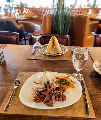 A table set for dinner at Golden Horn